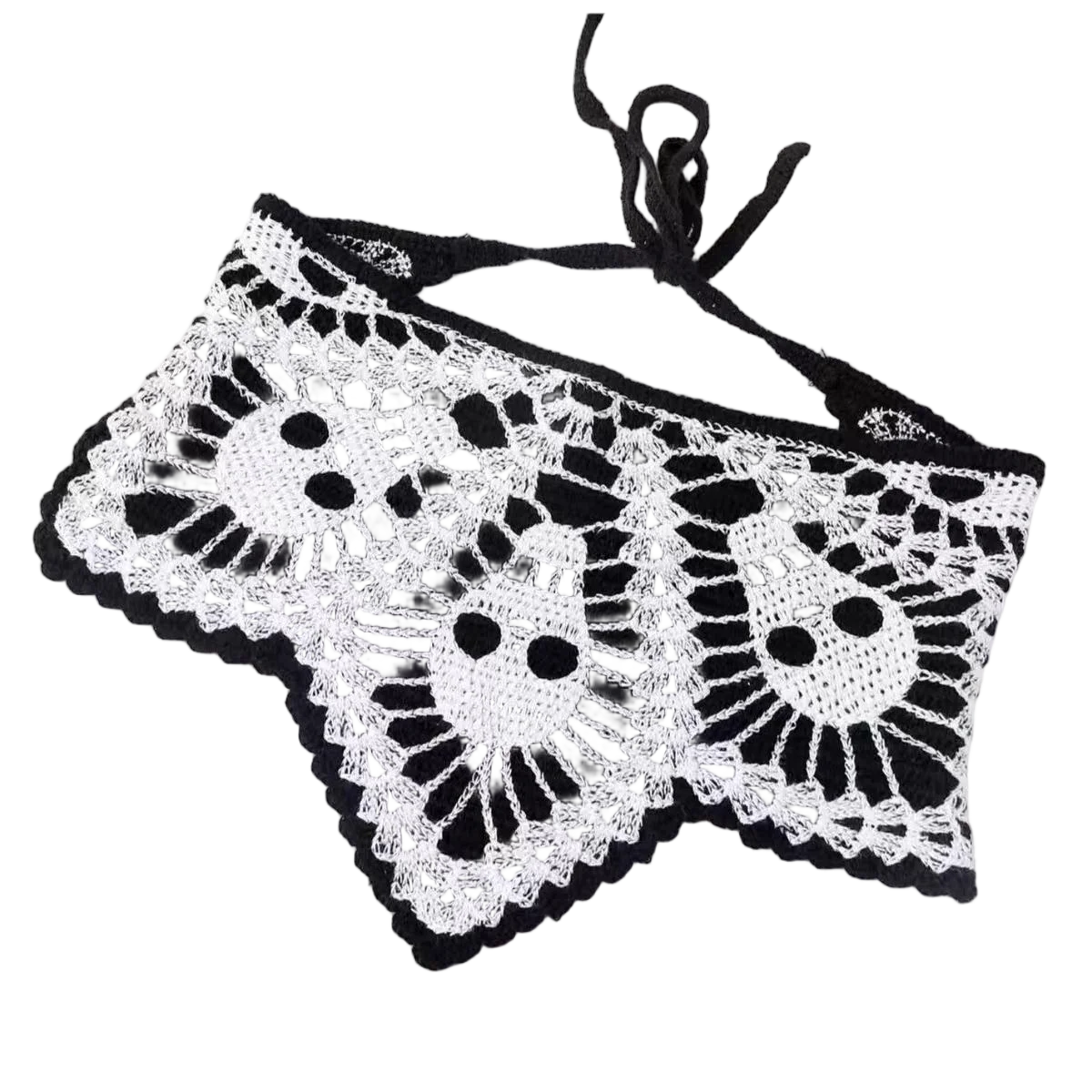 Haarband Damen-Haarschmuck, modischer gestrickter, gehäkelter, hohler Dreiecksschal, süßes und süßes, florales Kopftuch im Girly-Stil – Detail 40