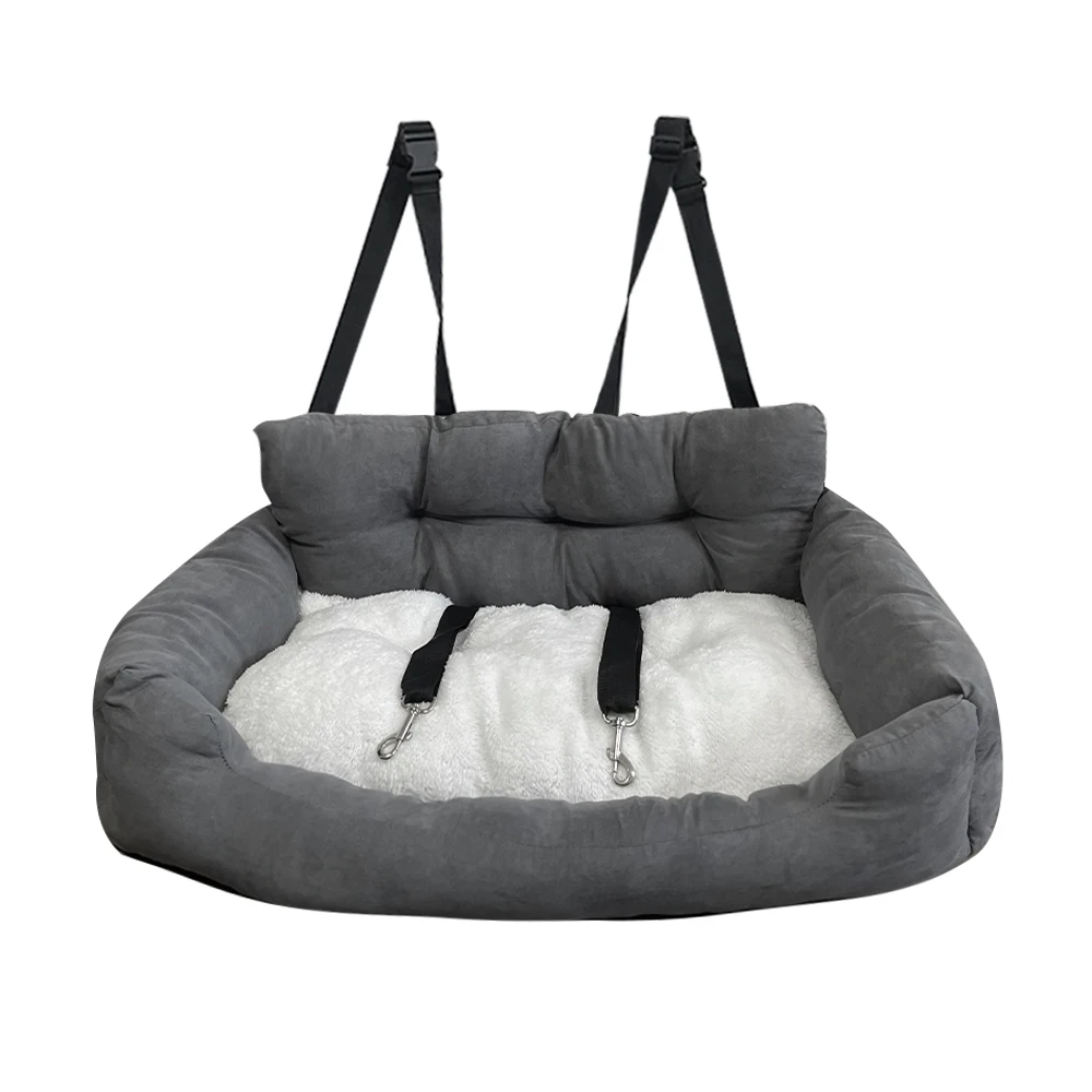 

Dual-Purpose Dog Kennel Modern Cloth Pet Bed for Large Dogs Solid Pattern Car Rear Two-Seater Nest Travel-Friendly Car Cushion