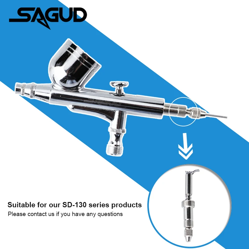 Imagem -05 - Sagud-airbrush Acessórios Tool Grupo Ajustando Alavanca Agulha Chucking Nut Pistola Peças de Reparo para Airbrushes Sd130 Series