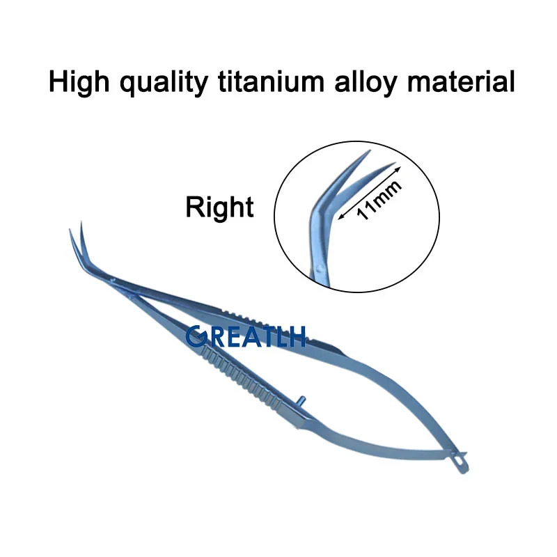 Eyelid Castroviejo Corneal Scissors Ophthalmic Scissors Left/Right Titanium Alloy/stainless Steel Ophthalmic Instrument