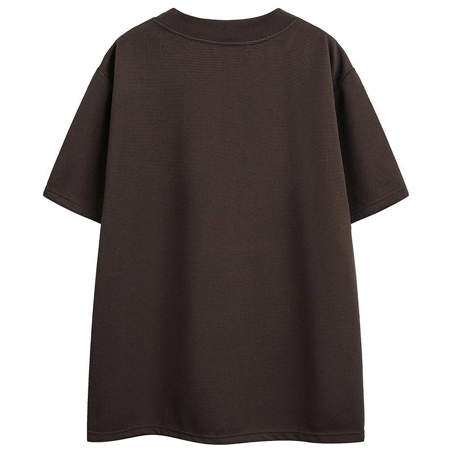Men's T-shirt Black White Washed Distressed Rivet Loose Oversized Hip Hop Y2K Tshirts Casual Tee Tops
