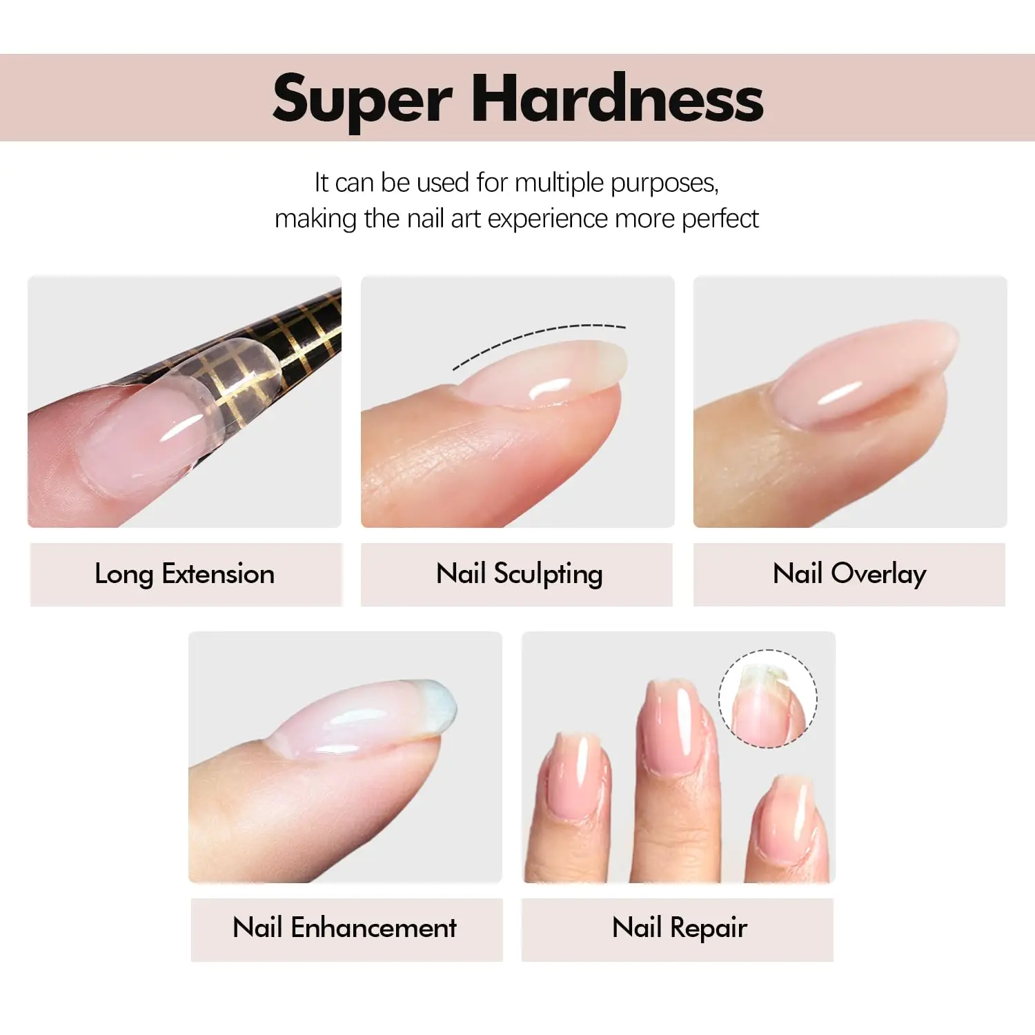 38g ヘマフリー ハードビルダージェル、低熱パイルピンク スカルプティングジェル ネイル強化＆エクステンション用、ソークオフ、UV/LED硬化