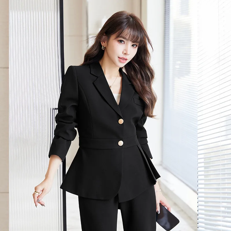 Women's Suit Jacket2024New Spring and Autumn High-End Business Wear Temperament Goddess Style Formal Wear Fashionable Suit Suit