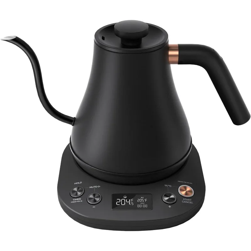 

Mecity Electric Gooseneck Kettle With LCD Display ±1℉ Temperature Control Pour Over Coffee Kettle Auto Shut Off Hot Water Boiler