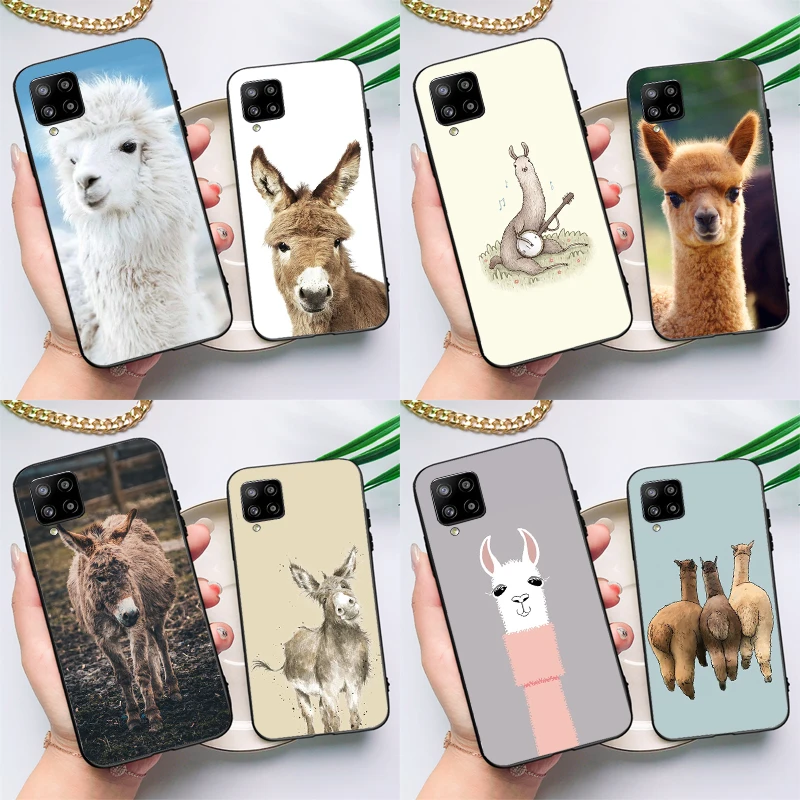 Cute Alpaca Donkey For Samsung Galaxy A54 A34 A53 A73 A33 A23 A13 A51 A71 A12 A22 A32 A42 A52 A14 Phone Case