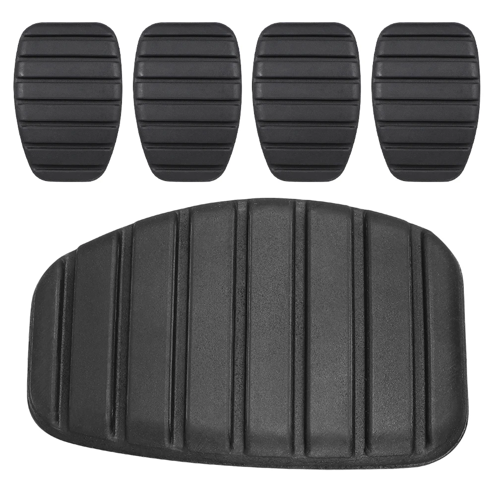 

5Pcs Black Rubber Clutch Brake Pedal Covers Durable High Temperature Resistant Car Foot Pad Protector Accelerator Throttle