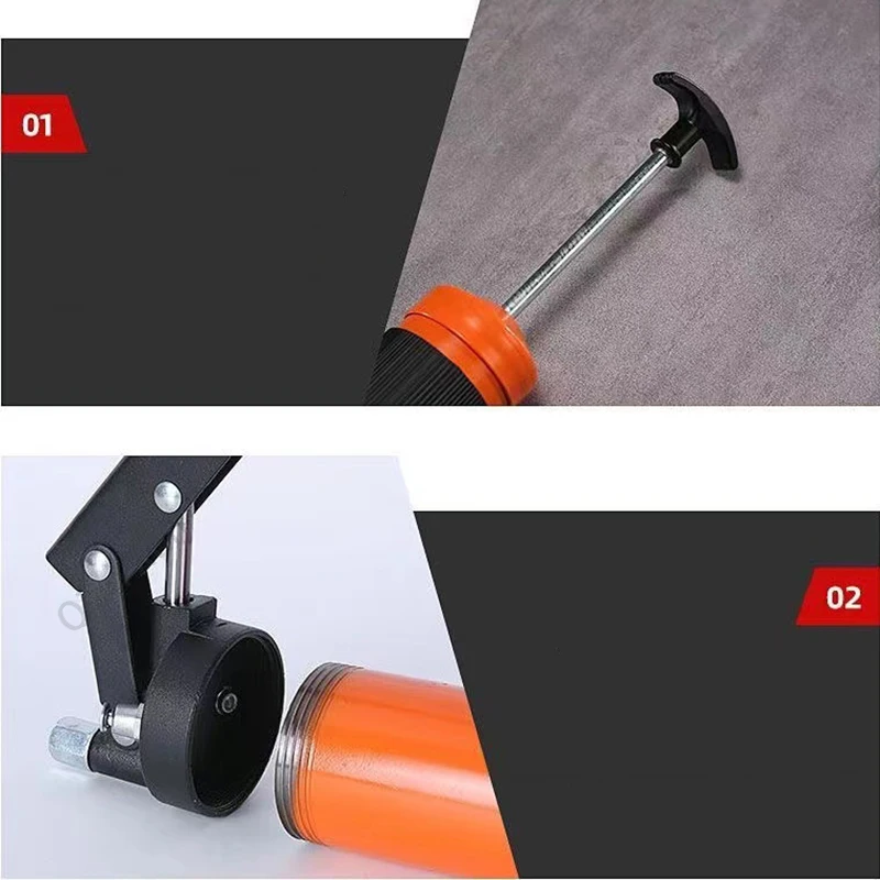 Professional Oiling Tool Enhanced Double Piston 10000PSI Grease Gun Pistol Grip 600cc Lubrication With Metal Extension