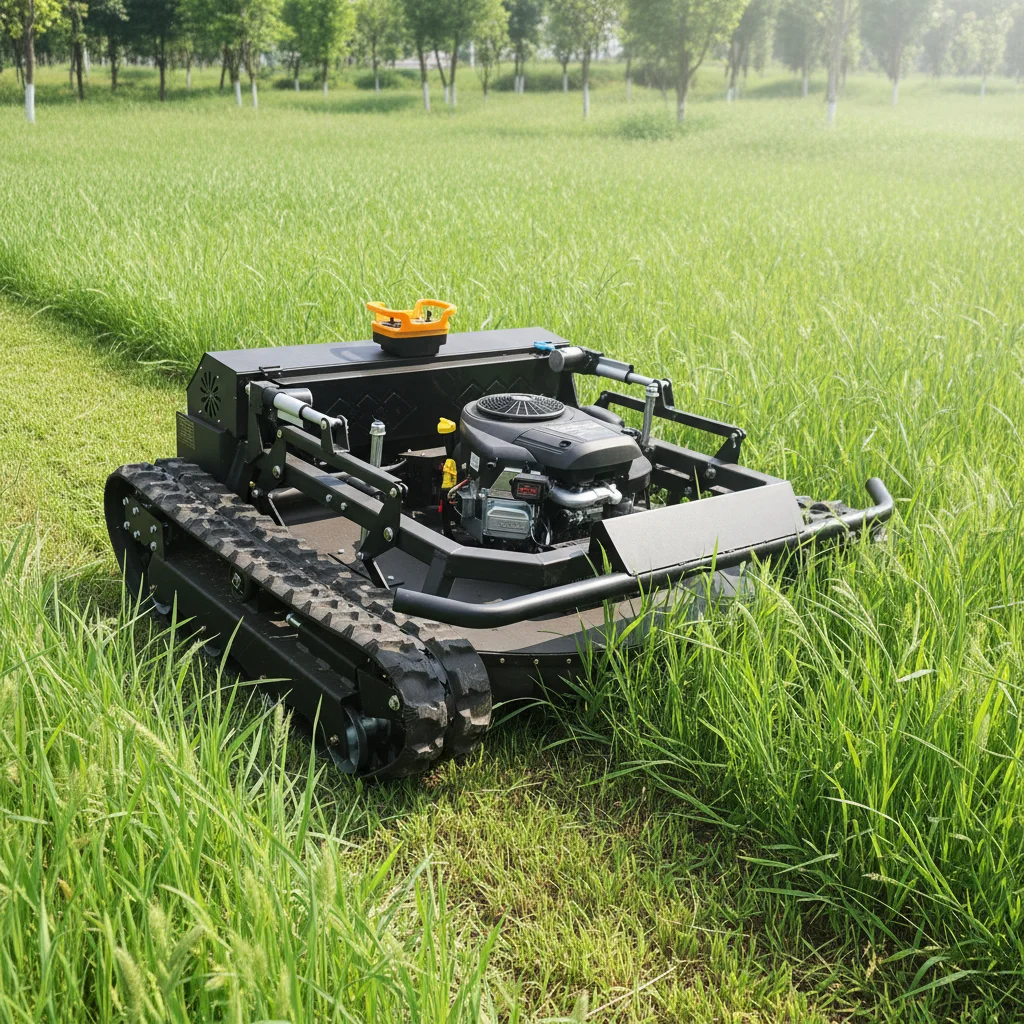 

New Model Cheap Tracked RC Lawn Mower Remote Control Crawler Mower for Home Garden