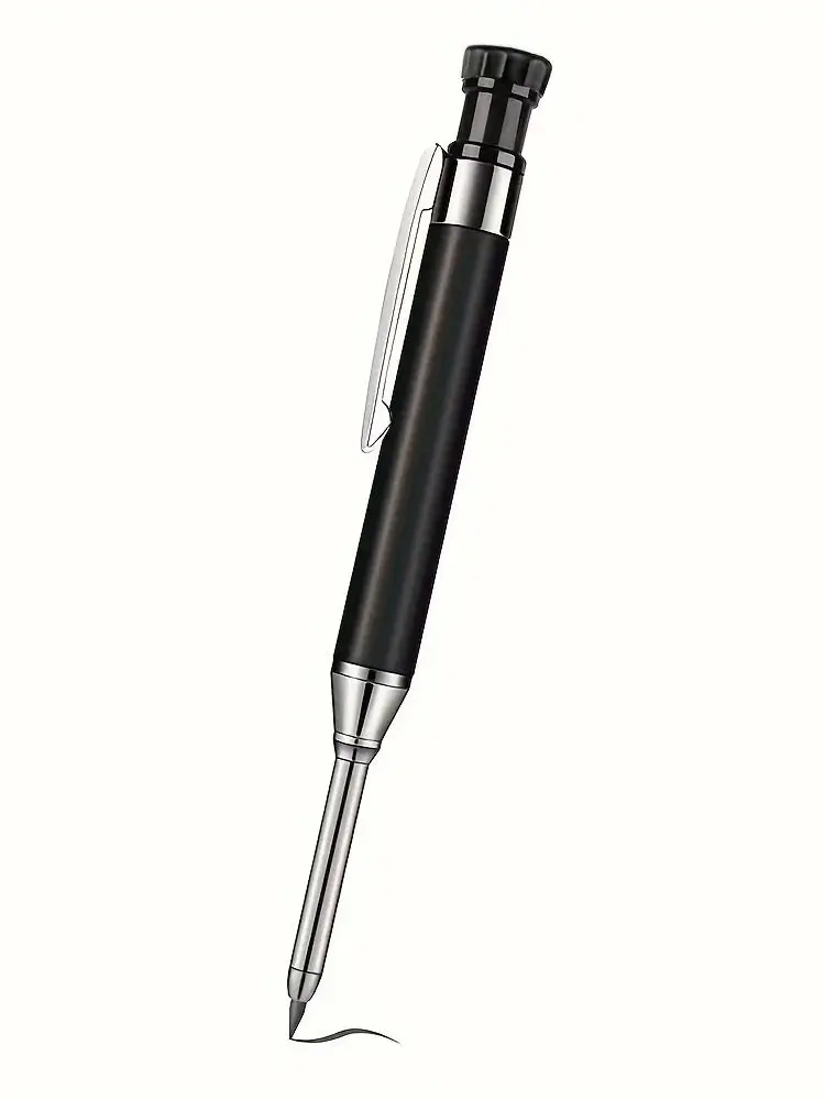 2,8 mm Metall-Aluminium-Stab, Tiefloch-Holzbearbeitungsstift, Markierungsstift, mechanischer Bleistift für die Massivholzbearbeitung, integrierter Bleistiftspitzer – Detail 7
