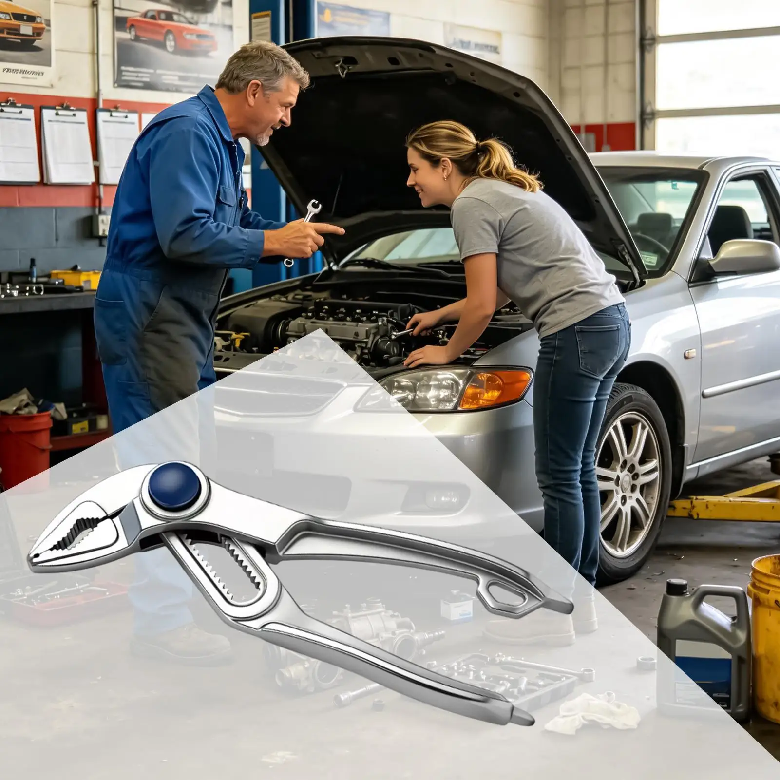 Hochbelastbare Verstellbare Metallklemmzange Multifunktionale Druckzange für Holzbearbeitung, Schweißen und Reparaturen