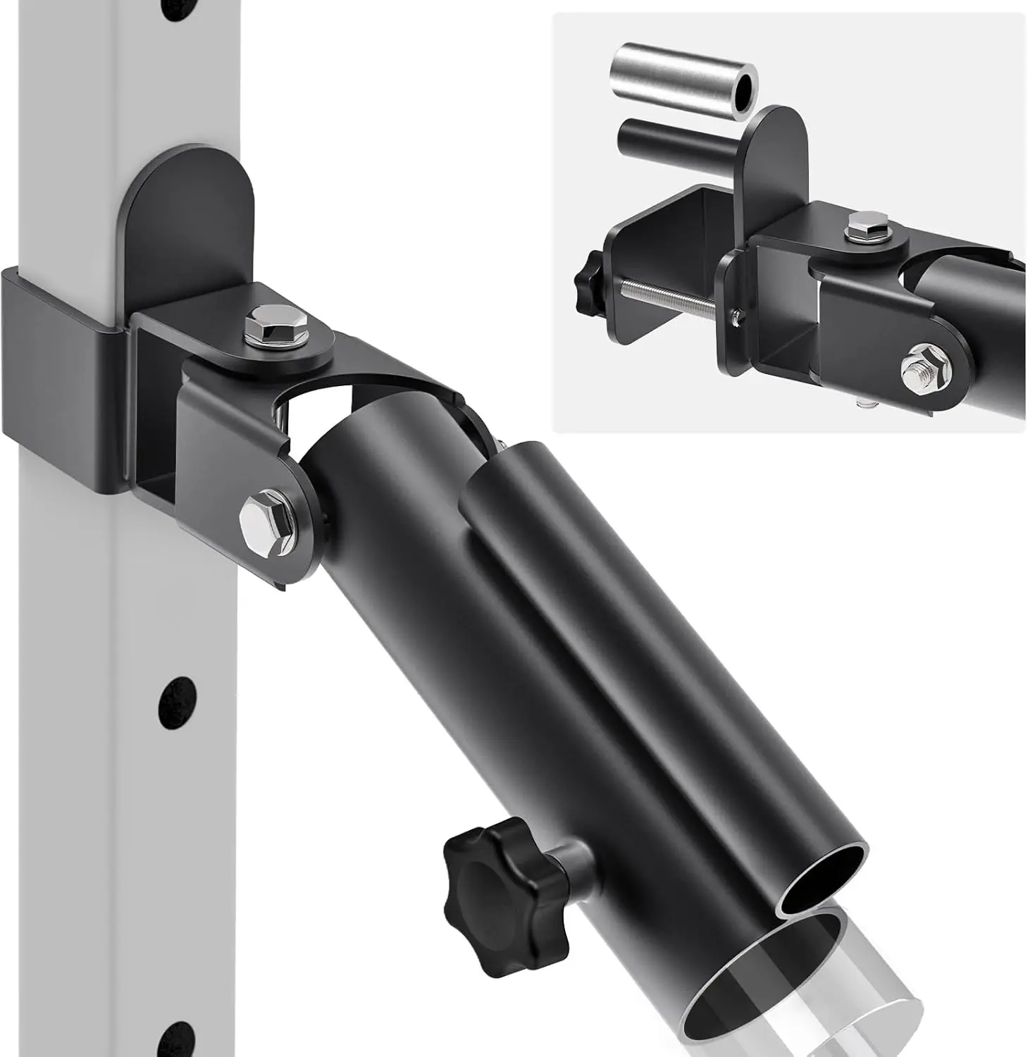 

Heavy Duty Landmine Attachment for 2x2 or 3x3 Squat Racks, Fits 5/8" & 1" Holes, Adjustable and Easy to Install