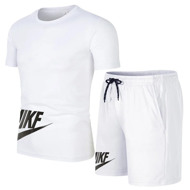 Summer Men\'s Set Sports Shorts Set Breathable Quick Drying Pants Fitness Competition Training Basketball Set T-shirt Nike