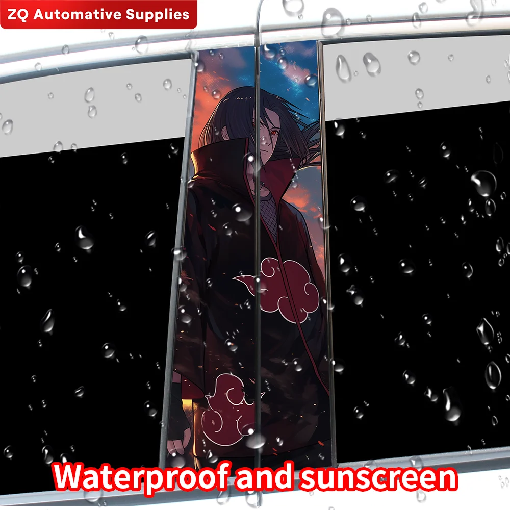 Itachi Uchiha Car Stickers Funny Auto B Pillar Waterproof Decoration DIY Cover Car Doors Pillar Sunscreen Decals Accessories