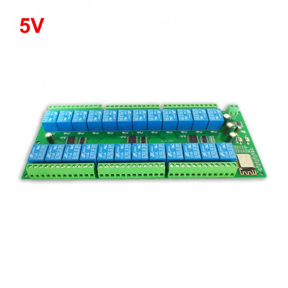 DC5V/12V/24V Power Supply Relay Board ESP8266 WIFI 24 Channel Relay Module ESP-12F Development Board Smart Home Relay