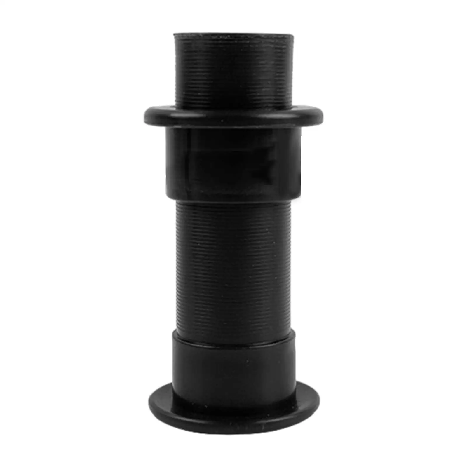 Plastic Marine Drain Connector Black Thru Hull Fitting 2 Pack Adjustable for Boat Tanks and Narrowboat