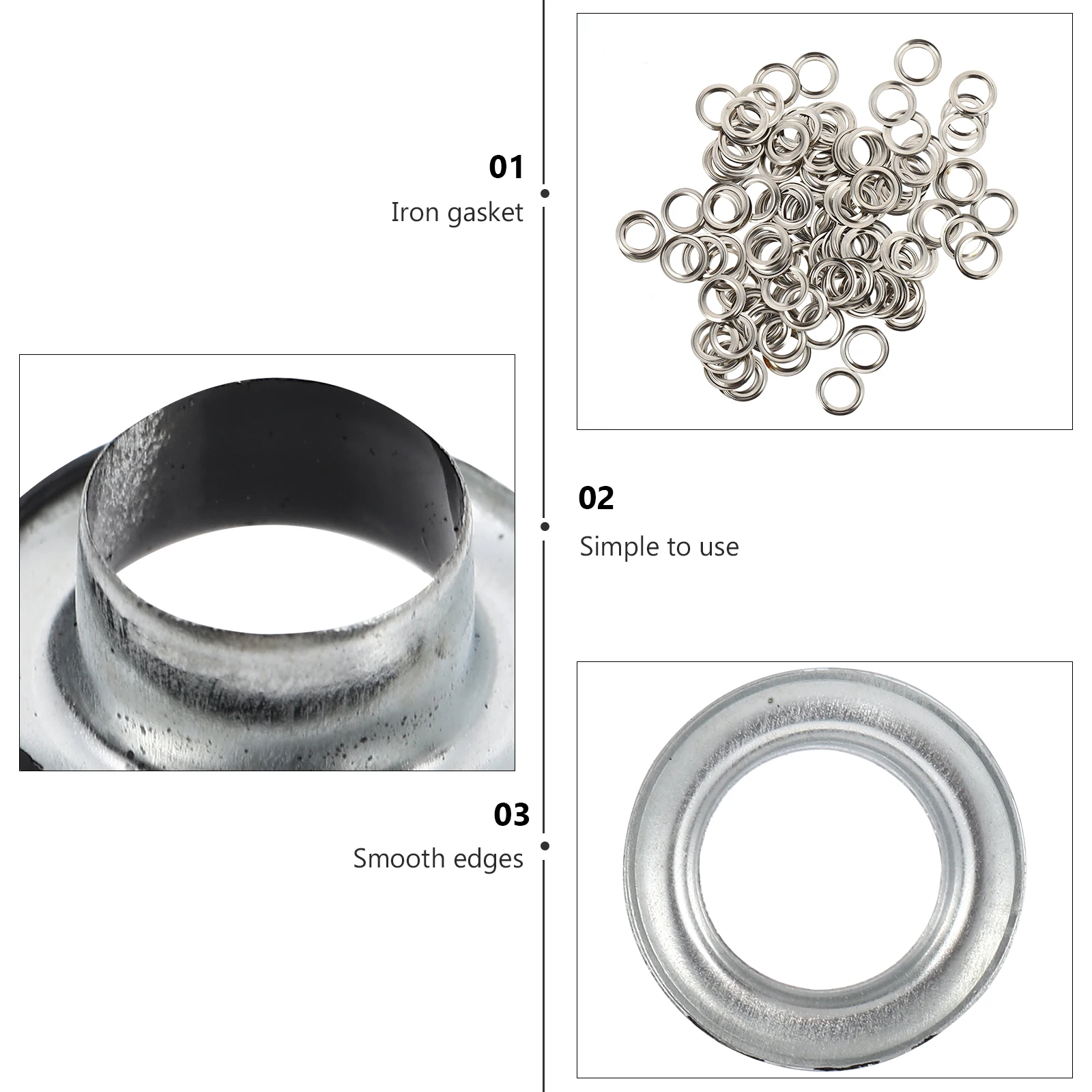 

Iron Eyelet Buttons Grommets Snap Fasteners For Shoes Clothing Diy Crafts Eyelets Button Set Hardware Fasteners