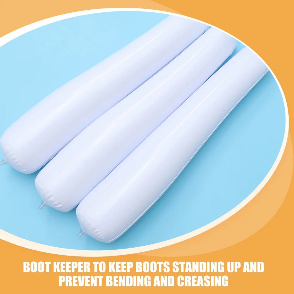 Stivale gonfiabile per stivali Inserti modellanti per scarpe in PVC bianco Supporti per stivali riutilizzabili con valvola di non ritorno Stivale durevole