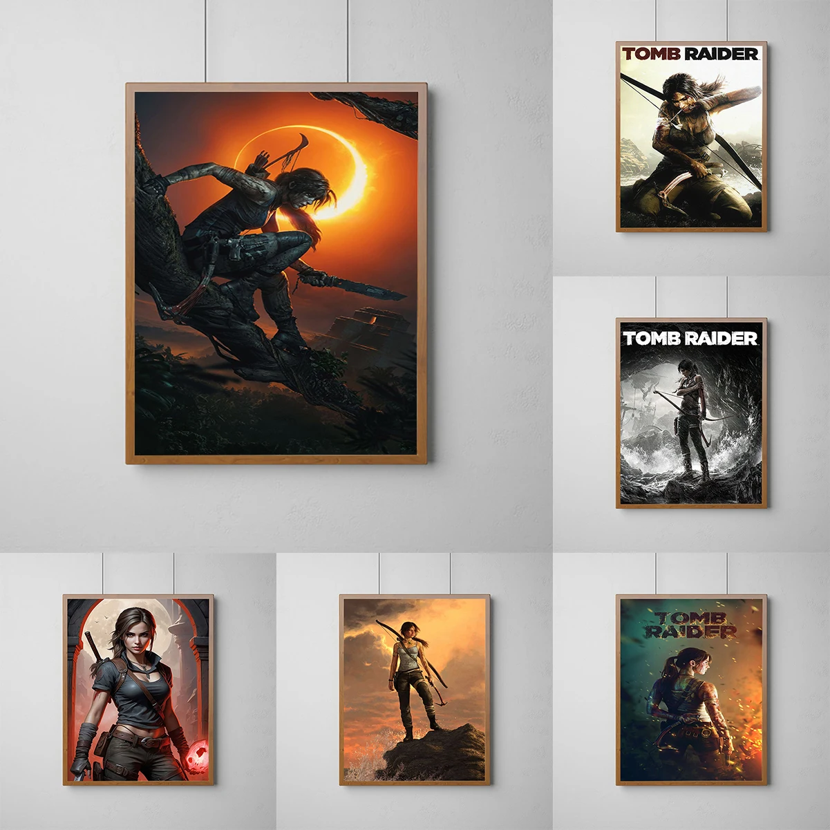 

Hot Video Game Tomb Raider Poster HD Printed Modern Canvas Painting Wall Art Pictures Gamer Room Home Club Decor Vintage Posters