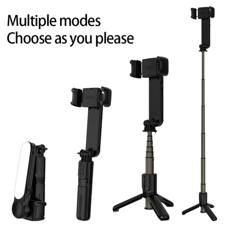 Phone Holder Universal Tripod Handheld Gimbal Stabilizer Selfie Stick Bracket L09 Bluetooth Adjustable Fill Light Phone Stand