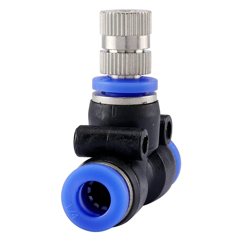 Misting Nozzle Kit 1/4-Inch With Nozzle Spray Cooling Device Connectors For Outdoor Water Mister Cooling System 10Pcs