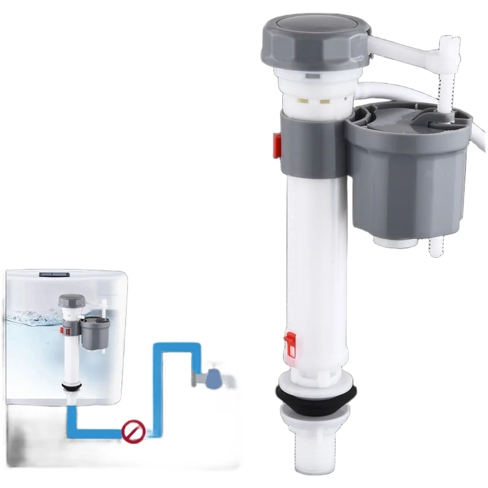 Retractable Float Ball Adjustable Toilet Tank Inlet Valve Water Saving Backflow Compatible with Most Toilet Tanks