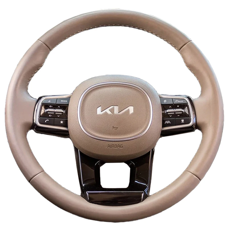 Модифицированная Кожаная оплетка для руля Kia Carnival IV 2021 2022 2023