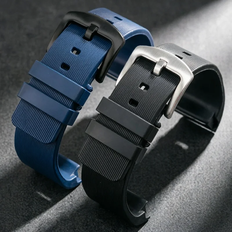 Soft Silicone Replacement Watch Band for Santos Series Sport Watch Strap Accessories 20mm 23mm