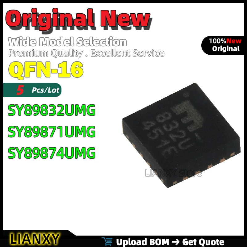 

5pcs QFN-16 SY89832UMG SY89871UMG SY89874UMG Clock Distributor New Original