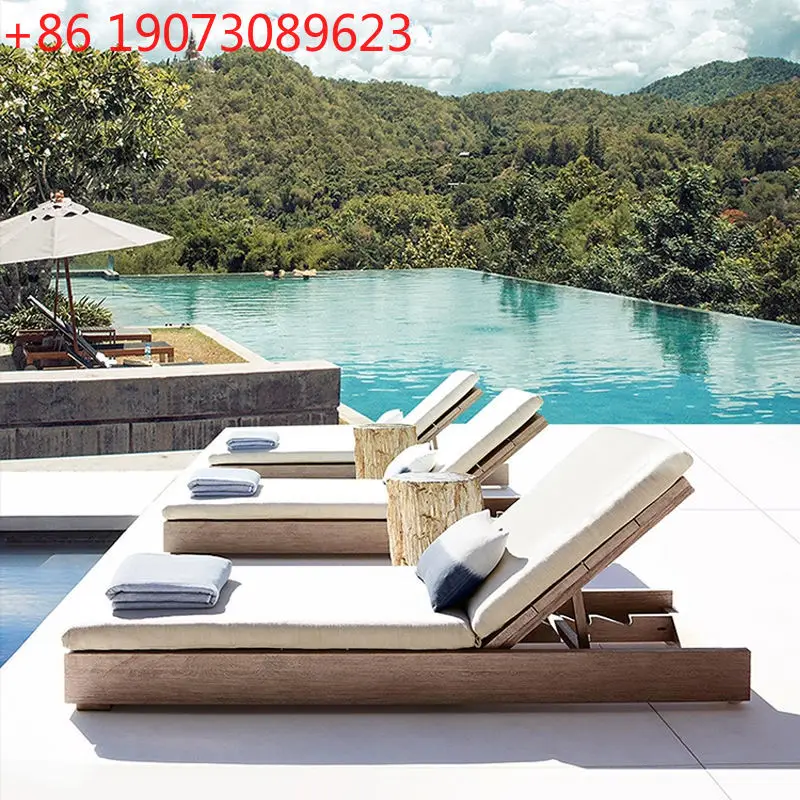 

Outdoor Furniture Patio Chaise Villa Teak Lounge Sofa
