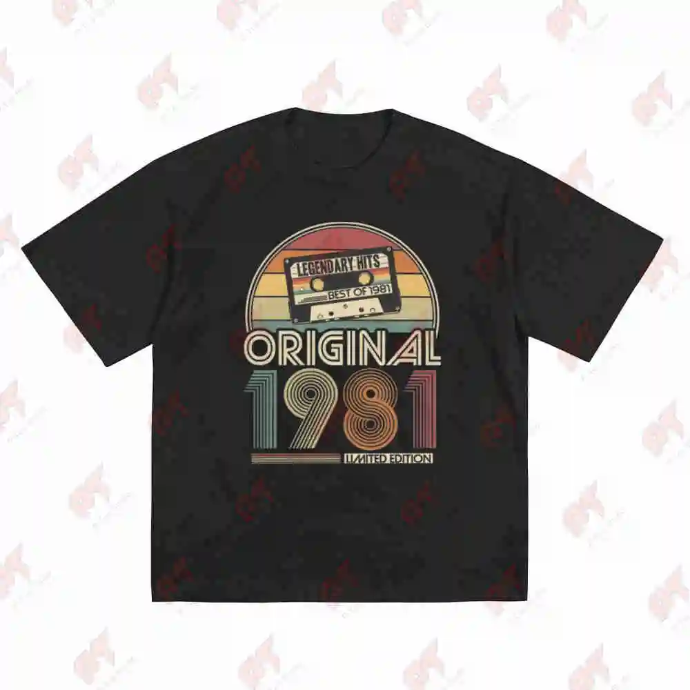 1981 Vintage Cassette Tape Rainbow Short Sleeve Tee 100% Cotton T-Shirt