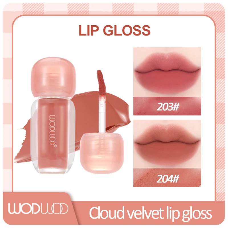 WODWOD エアベルベットリップグロス、発色が良く、マットな仕上がり、乾燥しない、長持ちするリップグロス