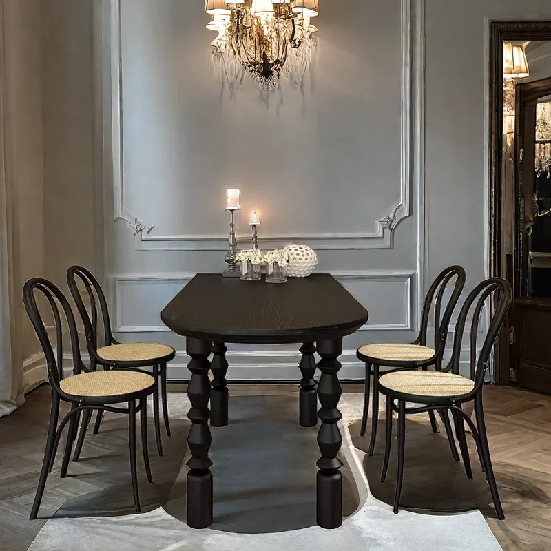 

Center Design Work Hospitality Dining Table Coffee Solid Wood Small Household Apartment Balcony Light Luxury Kitchen Furniture