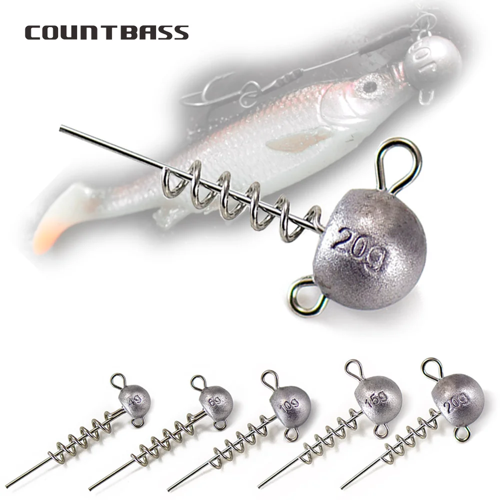 Countbass Jig Heads Schroef Lock In – Vinilos shad, gusano y pez - imagen 3