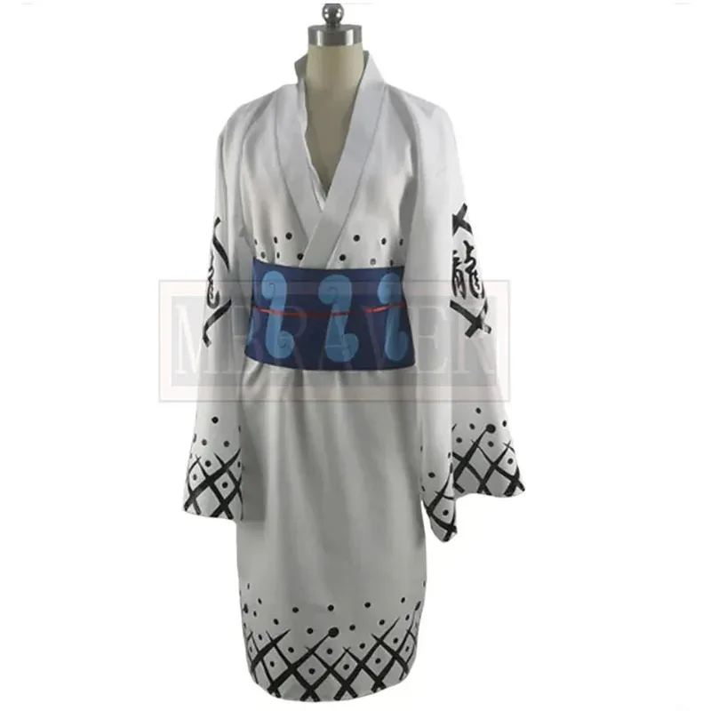 202522 Samurai Ryuma Blau Weiß Kimono Cosplay Kostüm Bekämpft Uniform Halloween Weihnachten Nach Maß Irgendeine Größe
