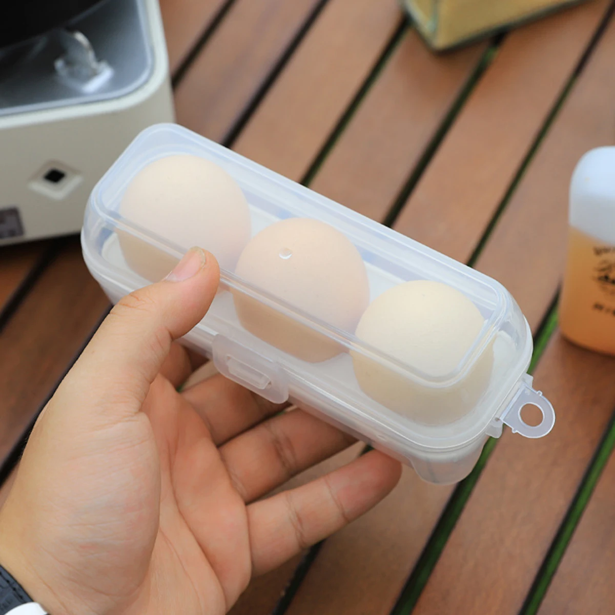 3/4/6 Outdoor Camping Egg Carton Shockproof With Egg Tray Kitchenware Portable Transparent Storage Box With Lid Sealed