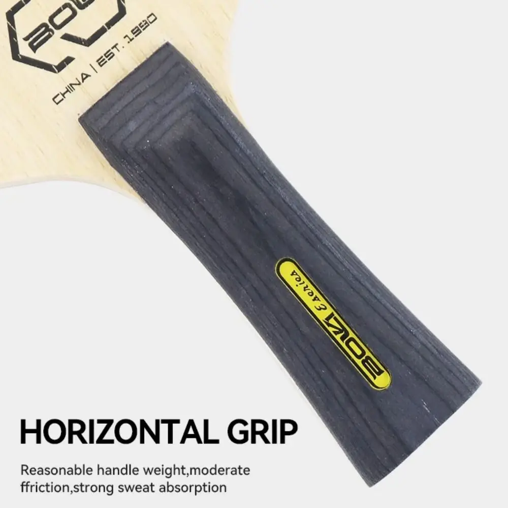 New 5Ply Table Tennis Paddle Hexagon Pure Wood Table Tennis Racket Professional Long Handle Table Tennis Bottom Plate