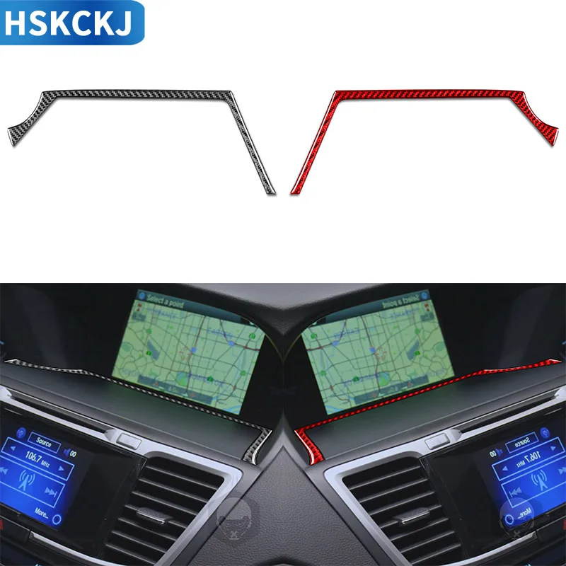 

For Honda Accord 2014 2015 2016 2017 Carbon Fiber Car Accessories Center Console Navigation Border Decoration Car Interior