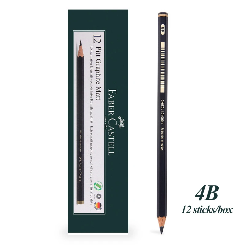 Faber-Castell 8/12 Stuks Set Matte Schets Potlood Kunst Grafiet Voor Schets Zwart Lood Schrijven Tekening Grafiet Potloden Benodigdheden