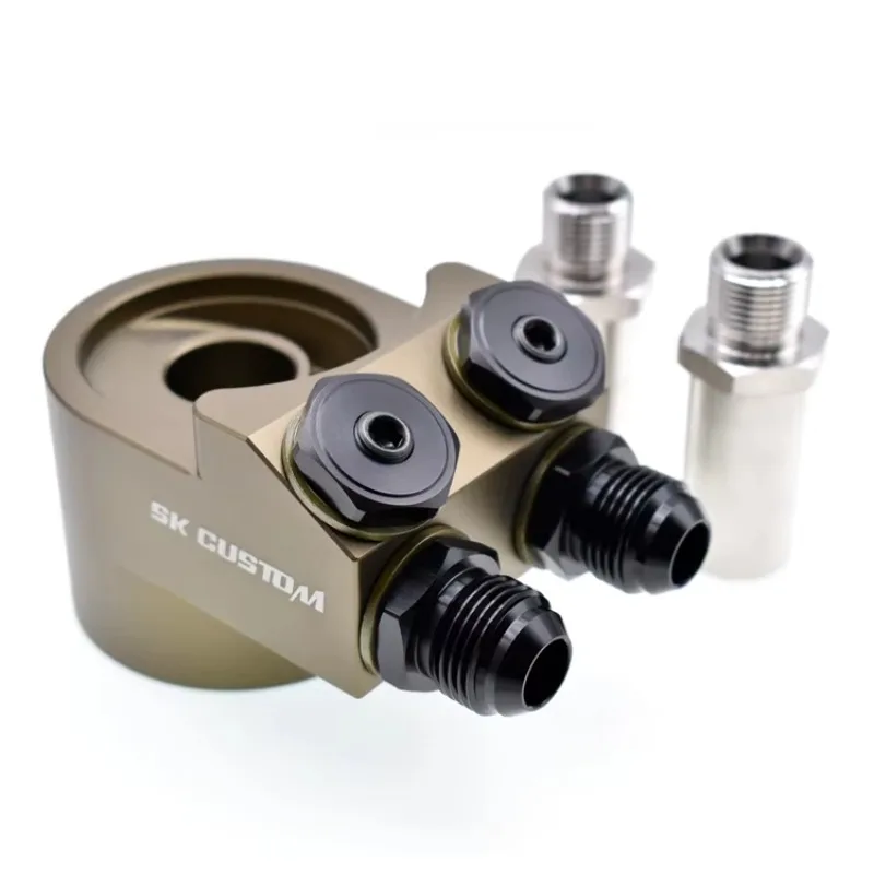 

Billet Aluminum Oil Filter Adapter for Subra GT86 BRZ Honda Civic Oil Cooler Sandwich Plates With Thermostat