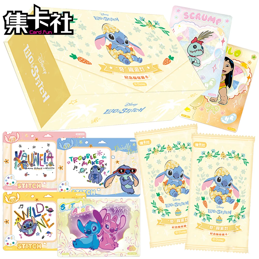 Card.Fun Disney Lilo & Stitch Collectible Card Box Set, Pastel Cartoon Character Art Cards, Sealed Pack Display Gift for Fans
