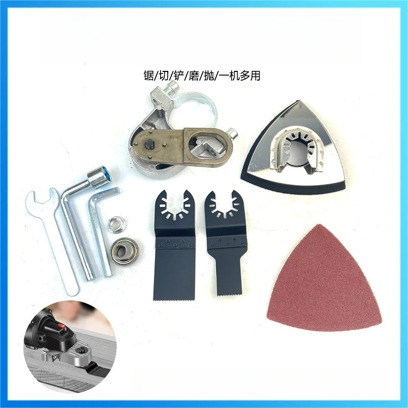 Angle Grinder Conversion Set,Oscillating Multi-Tool Adapter with Saw Blades & Sandpaper,Universal Grinder Attachment for Cutting