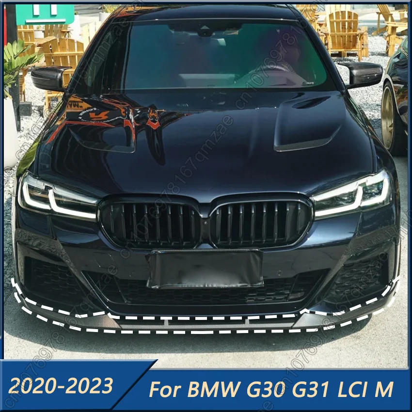 Front Bumper Lip Spoiler Splitter For BMW 5 Series G30 G31 LCI M Sport 520i 520d 530i 530d M550i 2020-2023 Tuning Body Kits