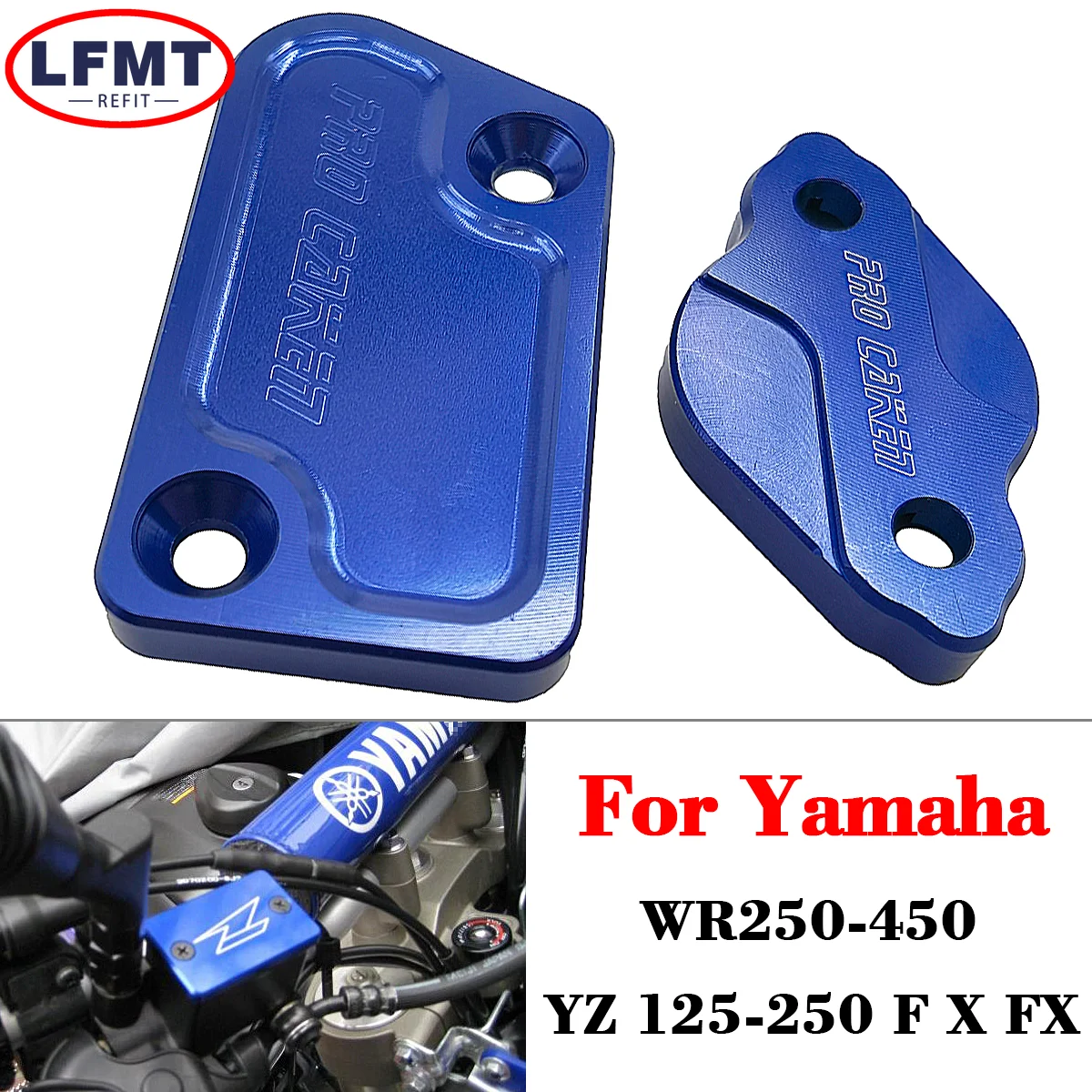 

For Yamaha YZ125 YZ250 YZ250F YZ450F WR250F WR450F YZ WR 125 250 250F 450F Motorcycle CNC Front Rear Brake Reservoir Cover Cap