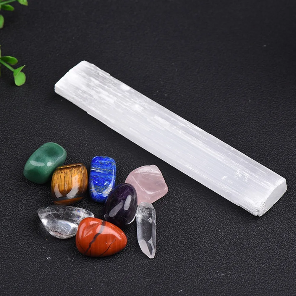 Natural Selenium Stone Chakra Jewelry Pendulum Crystal Crushed Stone Colorful Gemstone Ornaments Seven-Color Energy Gems