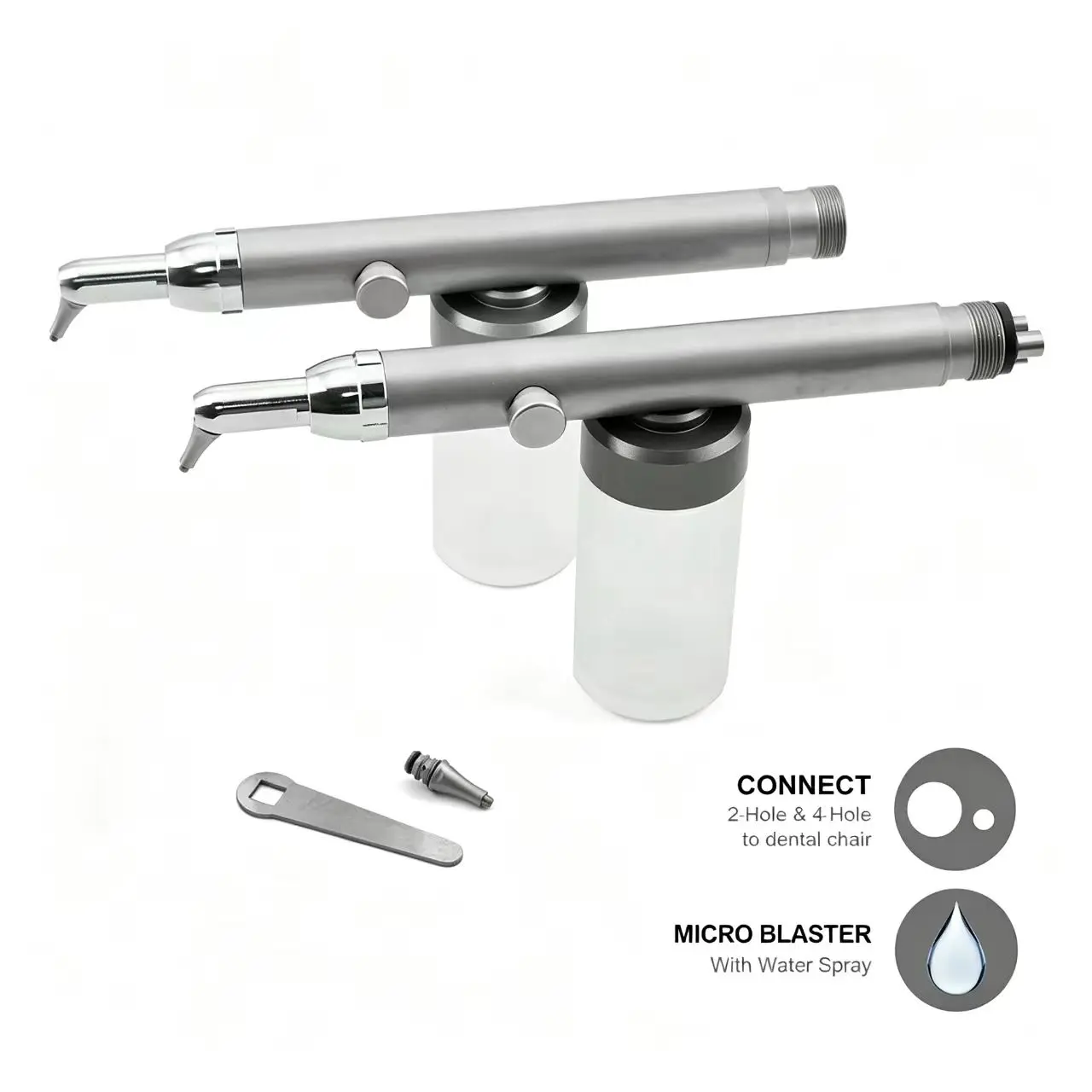 Dental Sandblaster Gun with Water, Aluminum Oxide Prophy Unit for Orthodontic Bracket Bonding, Wet and Dry Tooth Whitening Tool