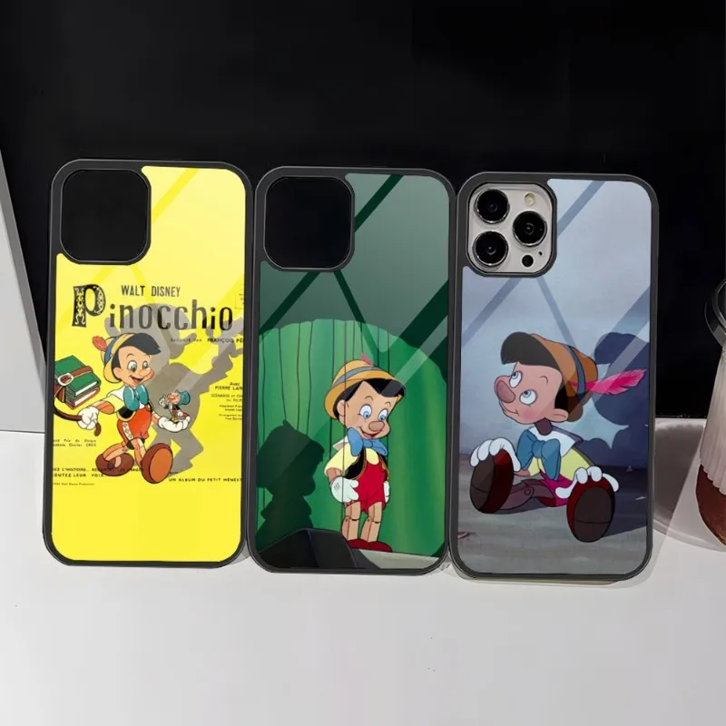 Disney Pinocchio Phone Case PC+TPU For Iphone 15 Pro Max 14 13 11 12 Mini 6 8 7 Plus X Xs XR Luxury Design Back Cover