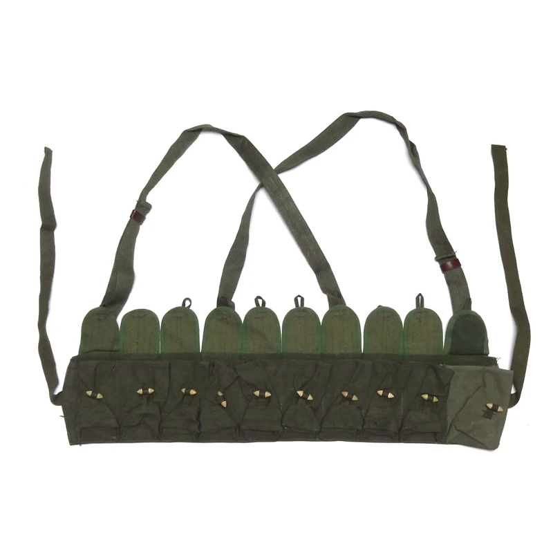 الأصلي الجيش الصيني حرب فيتنام SKS الصدر تلاعب الميدان والعتاد SKS Bandoliers الحقيبة #3