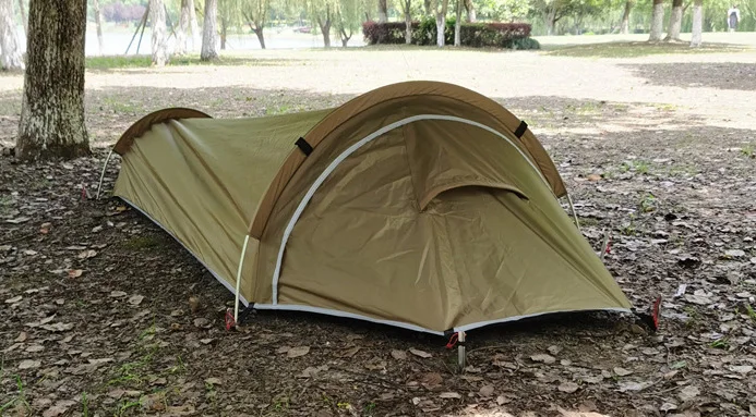 Campingzelt für 1 Person, Ultraleichtes Einzelnetz-Bivy-Zelt, Wasserdichtes Schlafzelt für Camping, Wandern und Backpacking – Detail 23