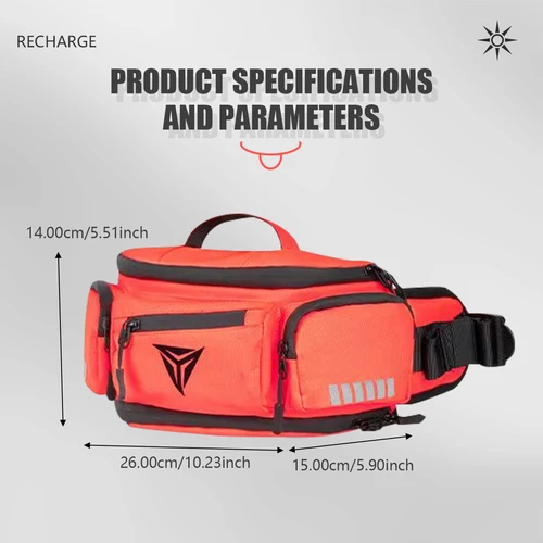 Imagen 2 del producto Riñonera para motocicleta para hombre y mujer, monederos con múltiples bolsillos, riñonera para pierna, motociclismo, ciclismo, paquete de cinturón para exteriores, impermeable