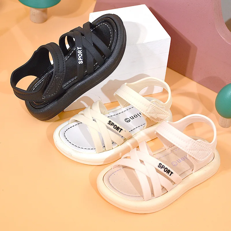 Sandalias Kids Shoe Summer Children Sandals Fashion Solid PVC Casual Shoe for Girls Boy Non Slip Soft Bottom Kids Sports Sandals